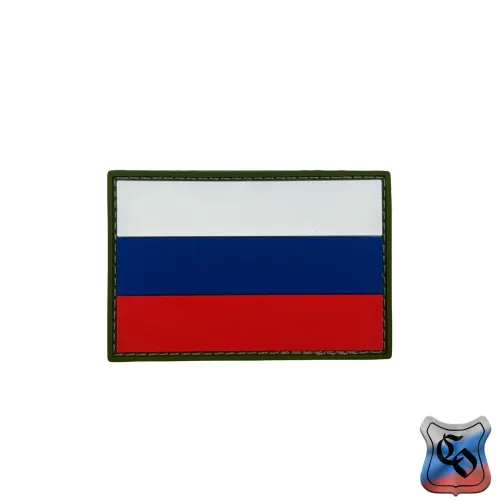 Шеврон Флаг России 5x7,5 см PVC