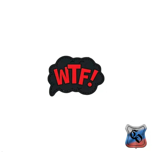 Шеврон WTF! PVC черный/красный