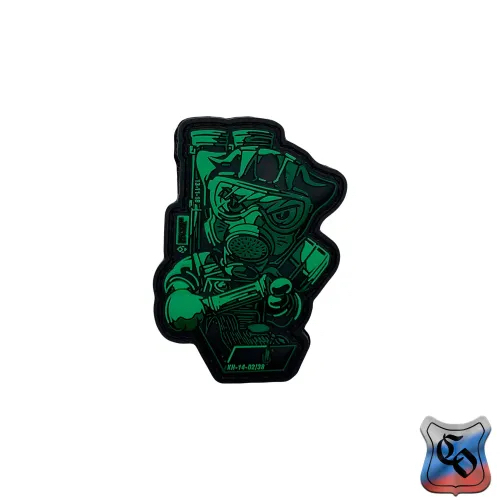 Шеврон Котик РХБЗ ПВХ черный