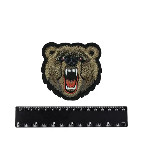 Шеврон Медведь (оскал) вышивка