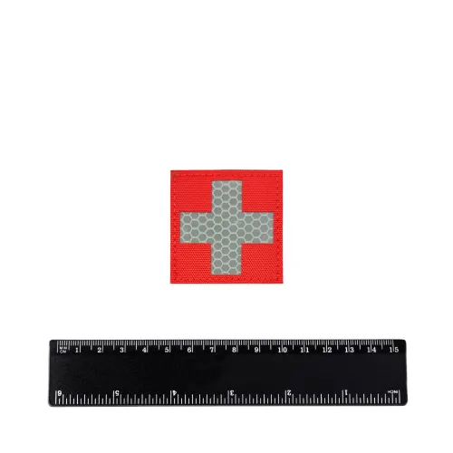 Шеврон Крест медика светоотражающий Cordura 5 см